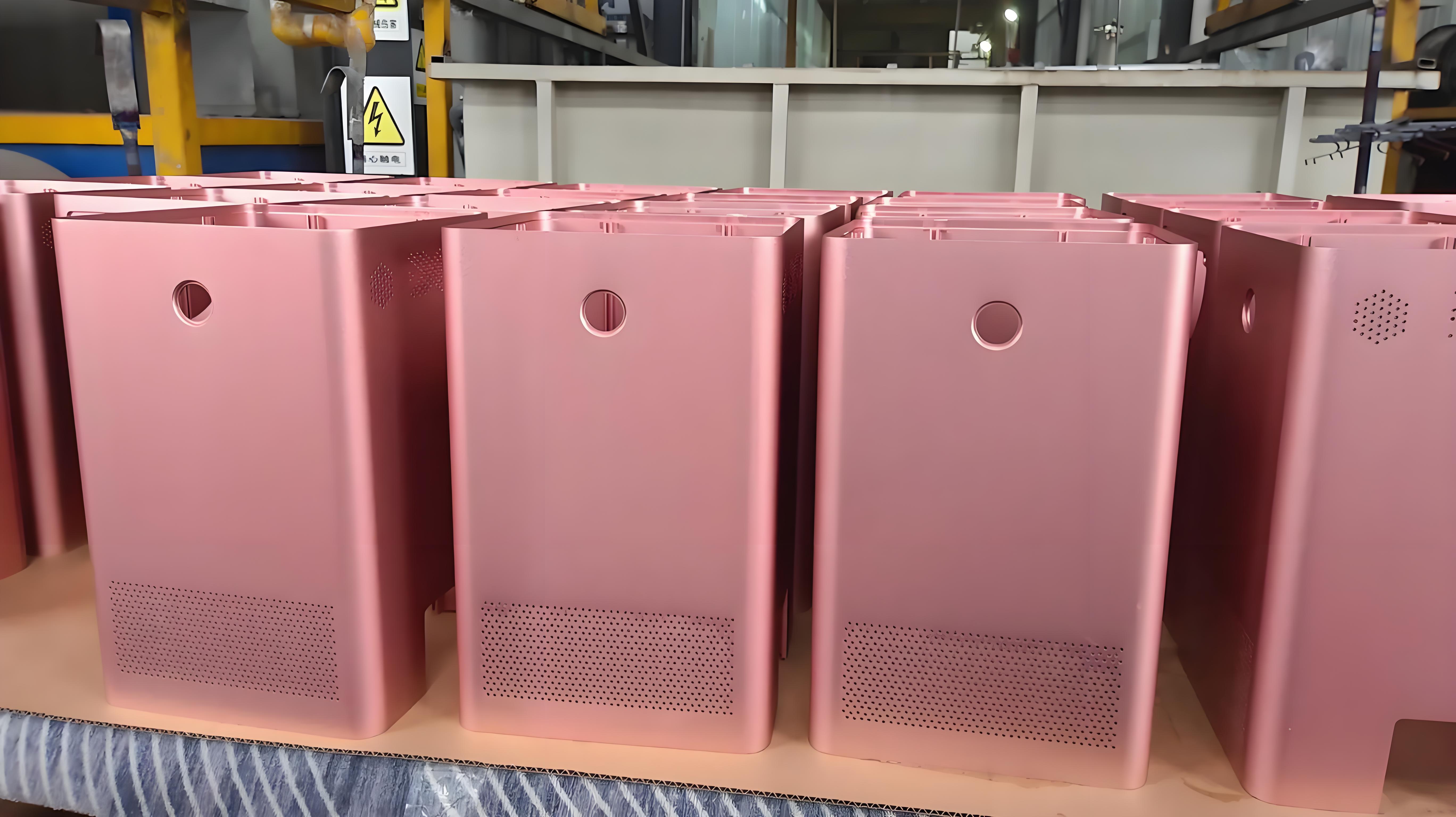 Finished enclosures prepared for a consistent surface treatment